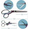 image:imageJubileeYarn Unicorn Embroidery Craft Stainless Steel Scissors  Silver  1 PairSet Red