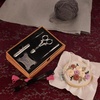 image:imageJubileeYarn Vintage 6pc Embroidery Tools Kit  Complete Needlework Set TSA Compliant Sewing Scissors Awl Bodkin Winding Board Thimble amp Needle CaseVintage 6pc Set