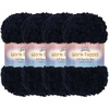 image:imageJubileeYarn Warm Fuzzies Soft Faux Fur Yarn  Polyester Bulky Weight  100gSkein  Dark Red  1 Skein02 Black