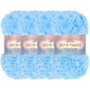 image:imageJubileeYarn Warm Fuzzies Soft Faux Fur Yarn  Polyester Bulky Weight  100gSkein  Dark Red  1 Skein03 Powder Blue