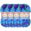 image:imageJubileeYarn Warm Fuzzies Soft Faux Fur Yarn  Polyester Bulky Weight  100gSkein  Dark Red  1 Skein08 Blue Sparkle