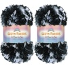 image:imageJubileeYarn Warm Fuzzies Soft Faux Fur Yarn  Polyester Bulky Weight  100gSkein  Dark Red  1 Skein09 Starry Night