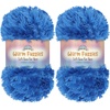 image:imageJubileeYarn Warm Fuzzies Soft Faux Fur Yarn  Polyester Bulky Weight  100gSkein  Dark Red  1 Skein22 Sapphire