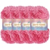 image:imageJubileeYarn Warm Fuzzies Soft Faux Fur Yarn  Polyester Bulky Weight  100gSkein  Dark Red  1 Skein26 Coral