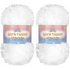 image:imageJubileeYarn Warm Fuzzies Soft Faux Fur Yarn  Polyester Bulky Weight  100gSkein  Dark Red  1 Skein29 Sparkle White