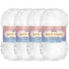 image:imageJubileeYarn Warm Fuzzies Soft Faux Fur Yarn  Polyester Bulky Weight  100gSkein  Dark Red  1 Skein29 Sparkle White
