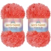 image:imageJubileeYarn Warm Fuzzies Soft Faux Fur Yarn  Polyester Bulky Weight  100gSkein  Dark Red  1 Skein56 Live Coral
