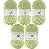 image:imageJubileeYarn Wool Mohair Yarn  100gSkein Ombr Worsted  Coffee and Cream  2 Skeins01 Summer Lemonade