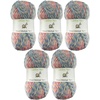 image:imageJubileeYarn Wool Mohair Yarn  100gSkein Ombr Worsted  Coffee and Cream  2 Skeins07 Oasis Salmon