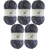 image:imageJubileeYarn Wool Mohair Yarn  100gSkein Ombr Worsted  Coffee and Cream  2 Skeins08 Coral Reef Navy
