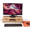 image:imageKINSON Bamboo Desk Organizers and Storage  Laptop Desk Riser  1 UnitNatural Bamboo