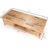 image:imageKINSON Bamboo Desk Organizers and Storage  Laptop Desk Riser  1 UnitNatural Bamboo
