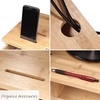 image:imageKINSON Bamboo Desk Organizers and Storage  Laptop Desk Riser  1 UnitNatural Bamboo