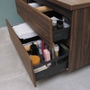image:imageKINSON Bamboo Spring Expandable Adjustable Drawer Divider Kitchen Living Room Bedroom Bathroom Desk  Set of 4Carbonized Brown