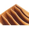 image:imageKinson Bamboo Desk Organizer Paper Files and Mail Sorter with Adjustable Dividers  Single Unit