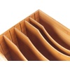 image:imageKinson Bamboo Desk Organizer Paper Files and Mail Sorter with Adjustable Dividers  Single Unit