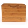 image:imageKinson Bamboo Desk Organizer Paper Files and Mail Sorter with Adjustable Dividers  Single Unit