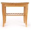 image:imageKinson Bamboo Spa and Bath Bench Seat with Towel Storage Shelf  Single Unit