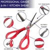 image:imageMaster Butterfly Poultry 4in1 Kitchen Shears  3pc SetCulinary Queen  Cherry Red