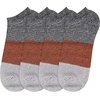 image:imageMens Bamboo Rayon Stripe Style Sports Superior Wicking Athletic Casual Ankle SocksBlack Red Grey