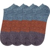 image:imageMens Bamboo Rayon Stripe Style Sports Superior Wicking Athletic Casual Ankle SocksBlue Red Purple