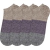 image:imageMens Bamboo Rayon Stripe Style Sports Superior Wicking Athletic Casual Ankle SocksBrown Purple Black