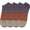 image:imageMens Bamboo Rayon Stripe Style Sports Superior Wicking Athletic Casual Ankle SocksPurple Red Brown