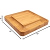 image:imageSarolta Homewares Bamboo Cheese amp Sushi Cutting Board and Platter with Brushed Stainless Steel Cutlery Set  Single SetNatural