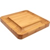 image:imageSarolta Homewares Bamboo Cheese amp Sushi Cutting Board and Platter with Brushed Stainless Steel Cutlery Set  Single SetNatural