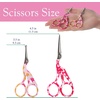 image:imageStork Bird Rounded Safety Tip Embroidery Craft Stainless Steel Crane Scissors  Red  2 PairsAssortment B