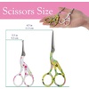 image:imageStork Bird Rounded Safety Tip Embroidery Craft Stainless Steel Crane Scissors  Red  2 PairsAssortment C