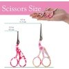 image:imageStork Bird Rounded Safety Tip Embroidery Craft Stainless Steel Crane Scissors  Red  2 PairsAssortment E