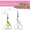 image:imageStork Bird Rounded Safety Tip Embroidery Craft Stainless Steel Crane Scissors  Red  2 PairsAssortment F
