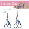 image:imageStork Bird Rounded Safety Tip Embroidery Craft Stainless Steel Crane Scissors  Red  2 PairsBlue