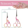 image:imageStork Bird Rounded Safety Tip Embroidery Craft Stainless Steel Crane Scissors  Red  2 PairsPink