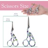 image:imageStork Bird Rounded Safety Tip Embroidery Craft Stainless Steel Crane Scissors  Red  2 PairsPurple