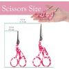 image:imageStork Bird Rounded Safety Tip Embroidery Craft Stainless Steel Crane Scissors  Red  2 PairsRed