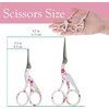 image:imageStork Bird Rounded Safety Tip Embroidery Craft Stainless Steel Crane Scissors  Red  2 PairsWhite