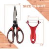 image:imageUltimate Value Scissor Set for Kitchen and Craft Set 1 Set 5 Scissors2pc Red Kitchen Scissors  Peeler