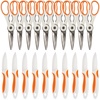 image:imageUltimate Value Scissor Set for Kitchen and Craft Set 1 Set 5 Scissors2pc White Kitchen Scissors  Paring Knife