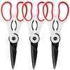 image:imageUltimate Value Scissor Set for Kitchen and Craft Set 1 Set 5 ScissorsWhite  Red