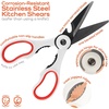 image:imageUltimate Value Scissor Set for Kitchen and Craft Set 1 Set 5 ScissorsWhite  Red