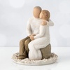 image:imageWillow Tree Anniversary Sculpted HandPainted Cake Topper  Cast from a Susan Lordi Original Carving Carved Flower Base LeadFree and FoodSafe Materials Sentiment on Enclosure CardAnniversary