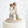 image:imageWillow Tree Anniversary Sculpted HandPainted Cake Topper  Cast from a Susan Lordi Original Carving Carved Flower Base LeadFree and FoodSafe Materials Sentiment on Enclosure CardPromise
