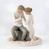 image:imageWillow Tree Anniversary Sculpted HandPainted Cake Topper  Cast from a Susan Lordi Original Carving Carved Flower Base LeadFree and FoodSafe Materials Sentiment on Enclosure CardPromise