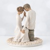 image:imageWillow Tree Anniversary Sculpted HandPainted Cake Topper  Cast from a Susan Lordi Original Carving Carved Flower Base LeadFree and FoodSafe Materials Sentiment on Enclosure CardPromise