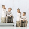 image:imageWillow Tree Brother and Sister Sculpted HandPainted Figure  Cast from a Susan Lordi Original Carving Celebrates Close Bonds Meaningful Relationships Thoughtful Keepsake Gift IdeaBrother and Sister