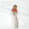 image:imageWillow Tree Grandmother Sculpted HandPainted Figure  Cast from a Susan Lordi Original Carving Gift Expressing Love and Caring Includes Enclosure Card Display on MantelRedorange Flowers