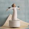 image:imageWillow Tree Happiness Musical Sculpted HandPainted Musical Figure  Plays a Melody Designed by Artist Susan Lordi Sentiment on Enclosure Card Ready to Display on Shelf or Table