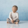 image:imageWillow Tree Imaginative Child Sculpted HandPainted FigureDarker Skin Tones  Hair Color